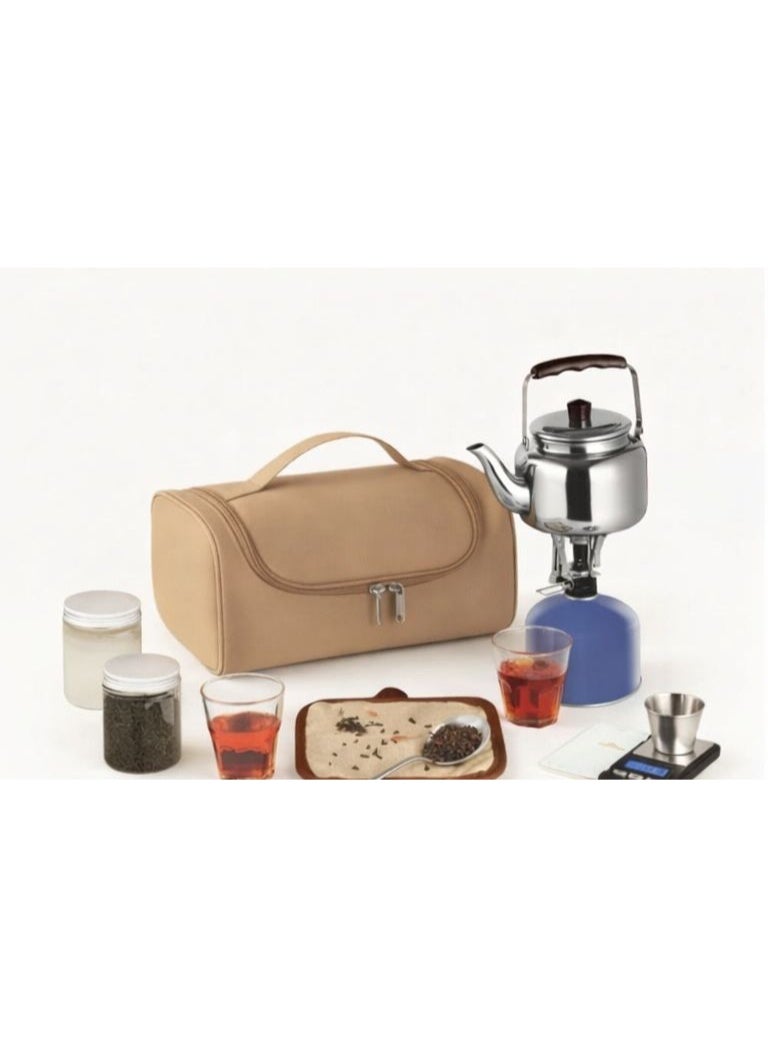 Camping Tea Set – Portable Outdoor Tea Kit with Kettle, Gas Stove, Storage Bag – Ideal for Camping, Desert Trips & Travel - Image 4